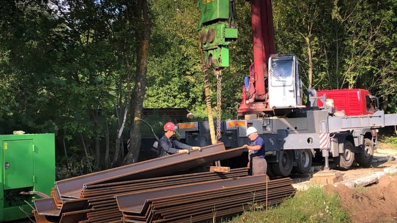 Погружение 171 тонны шпунта в Щёлково